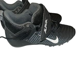 Nike black alpha menace football cleats youth size 3.5 kids sports shoes